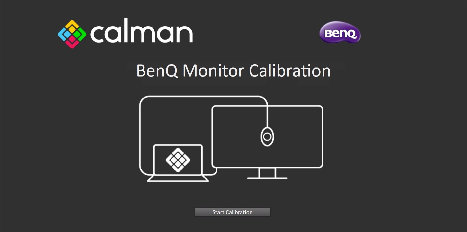 Calman BenQ HDR Monitor Calibration Workflow press start calibration