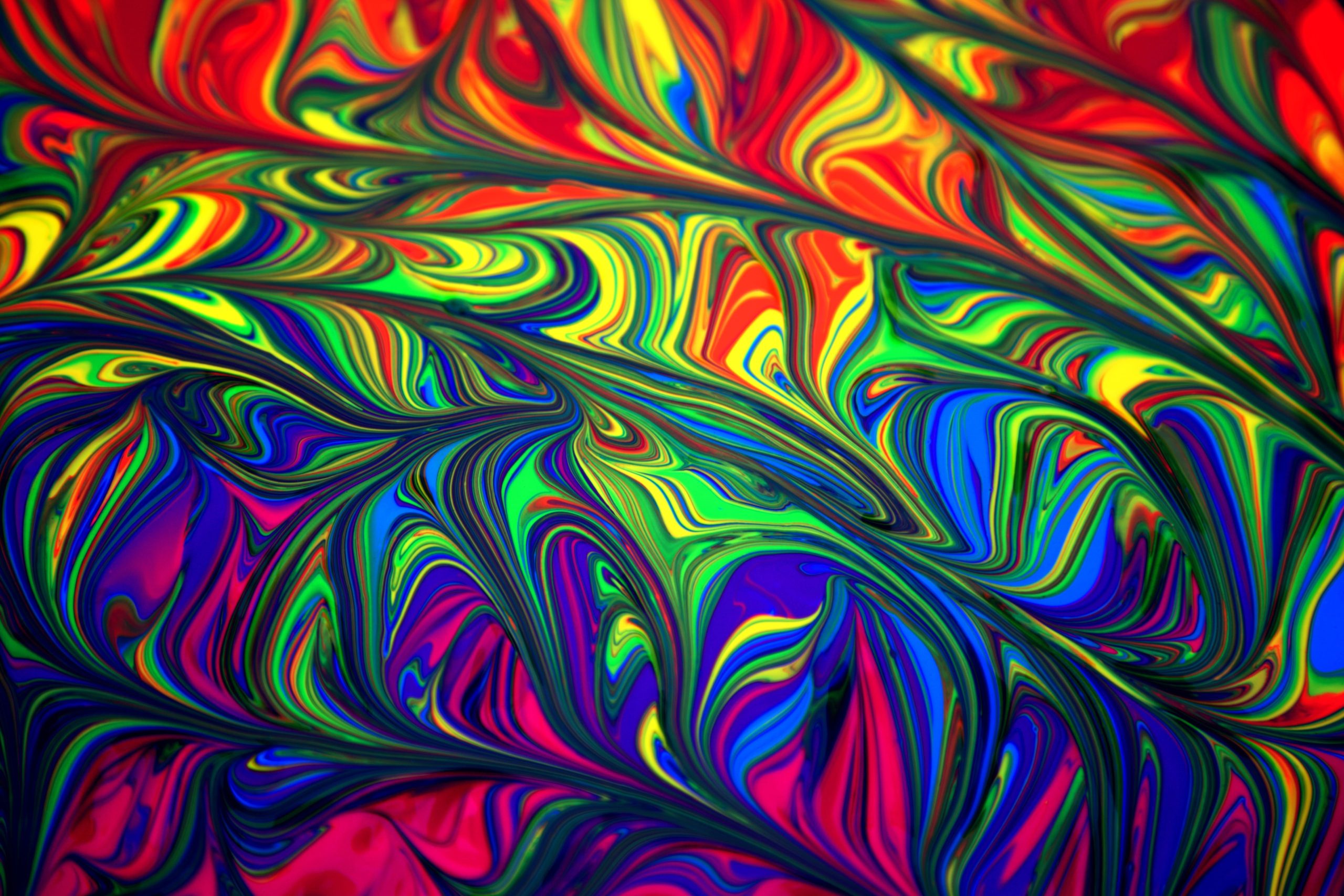 color wave of spilt paint